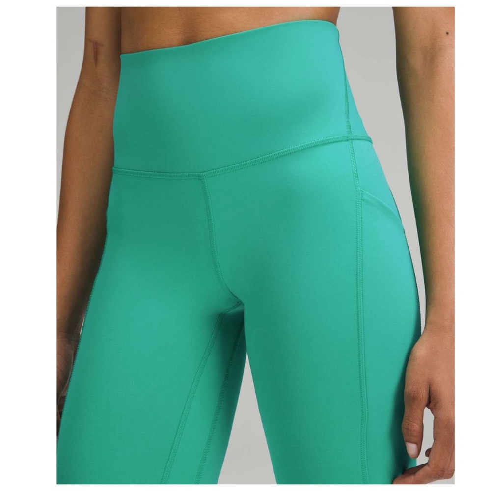 Lululemon Kelly Green Align High Rise Rise Pant with Pockets NWT - Picture 5 of 5
